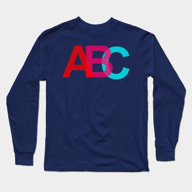 alphabets a,b,c Long Sleeve T-Shirt by CreativeIkbar Prints